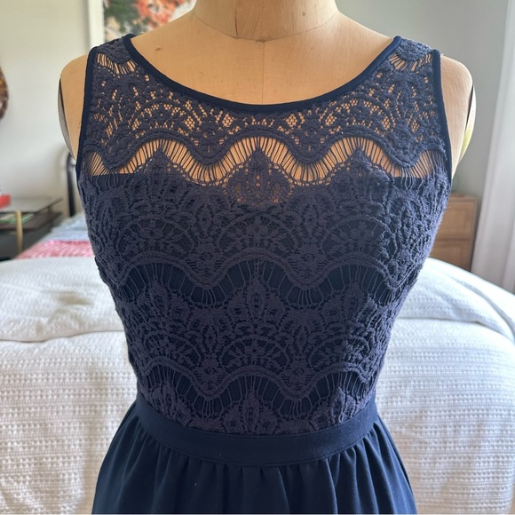 Lilly Pulitzer Rhea Fit & Flare Dress Sz XSTrue Navy - Picture 8 of 9